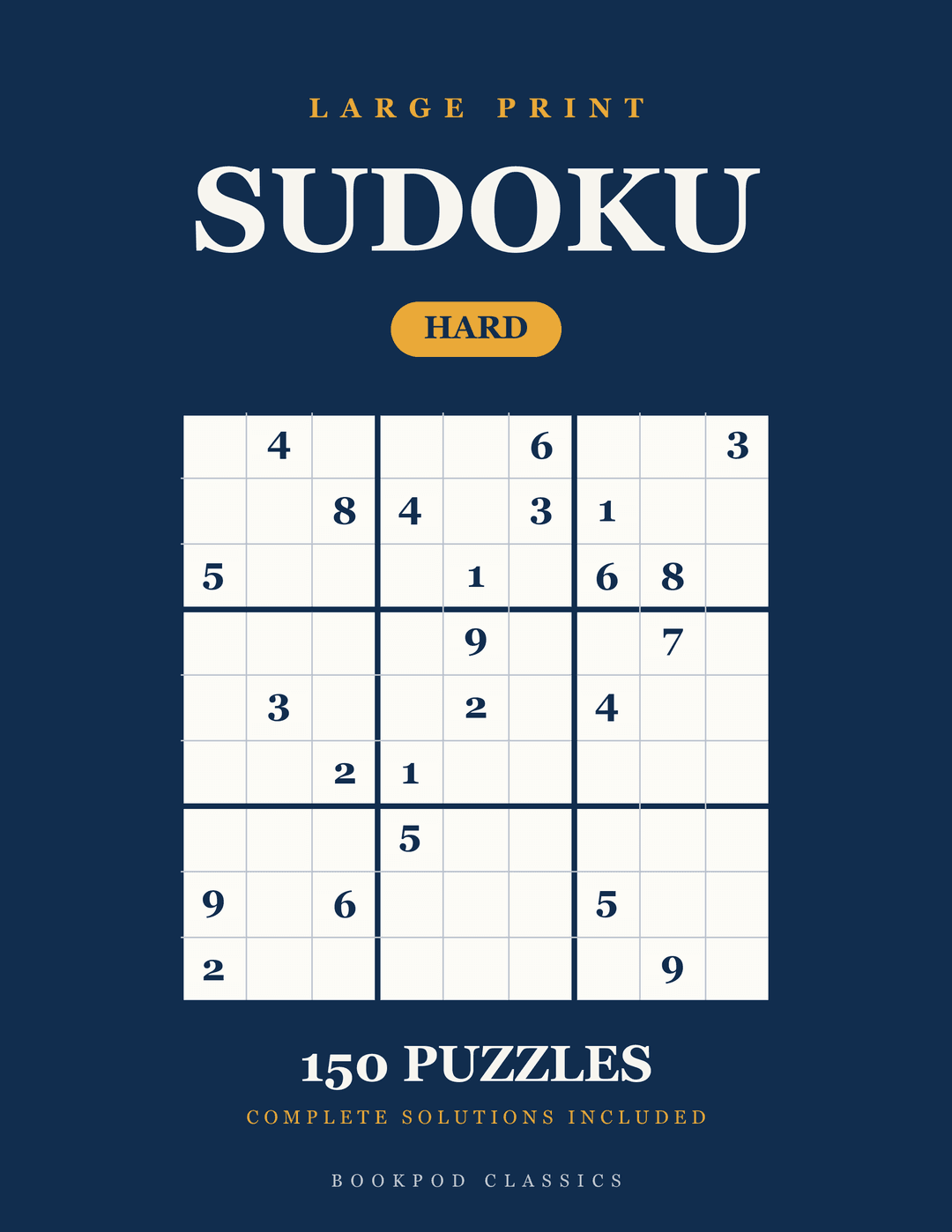 Large Print Sudoku: Hard