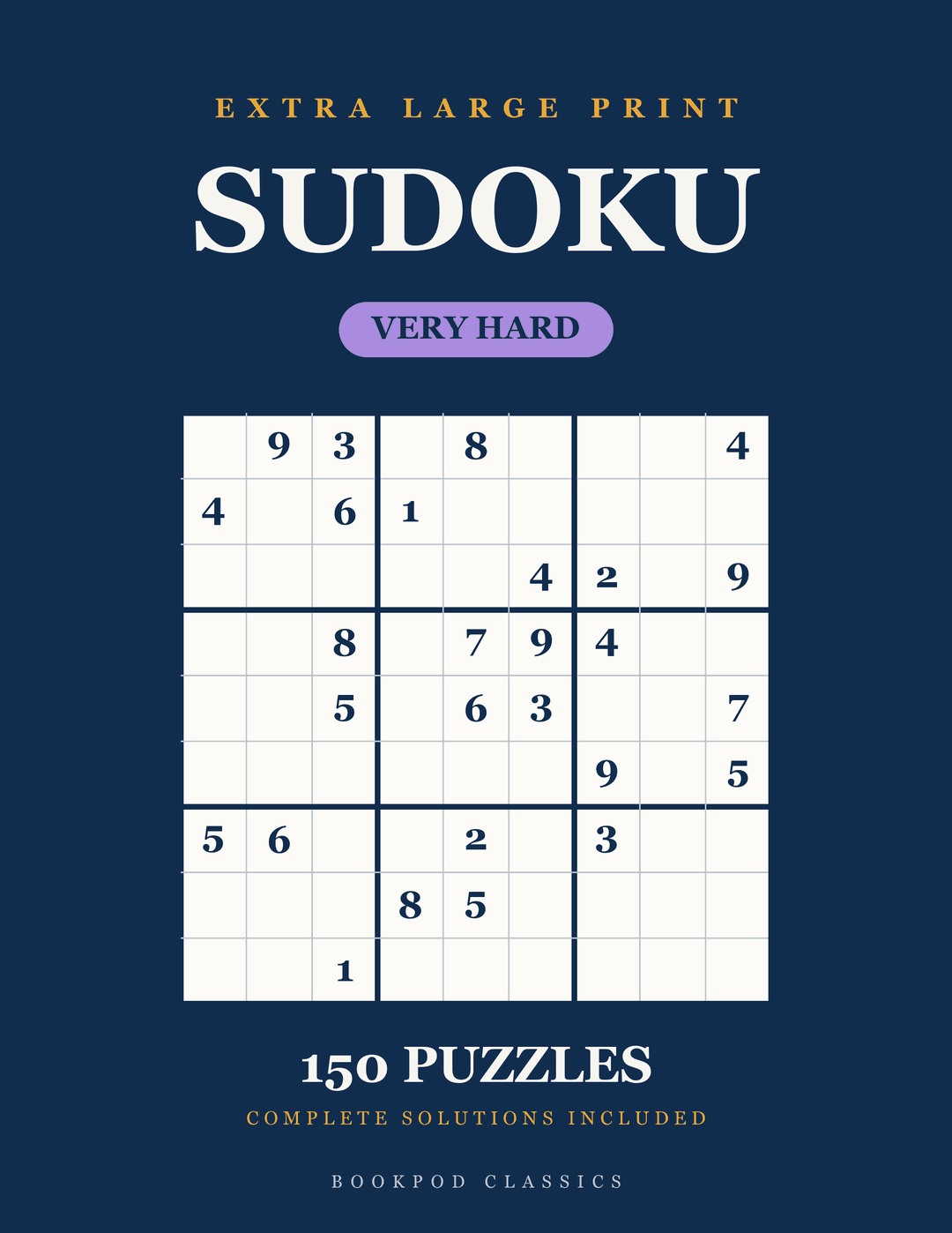 Large Print Sudoku: Very Hard