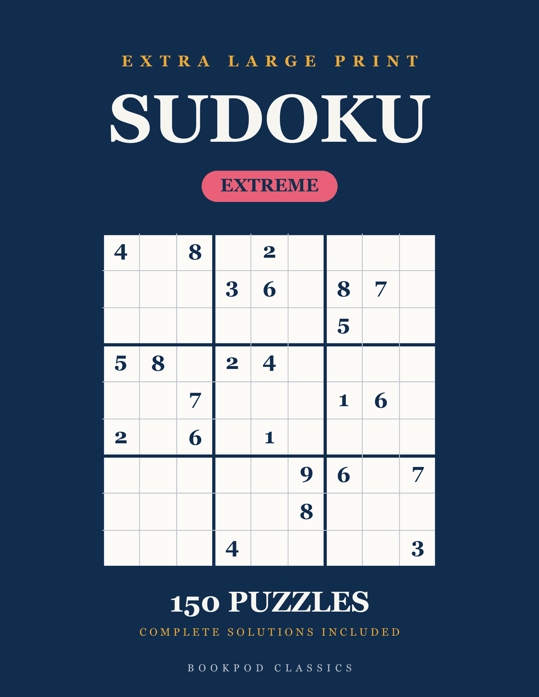 Large Print Sudoku: Extreme